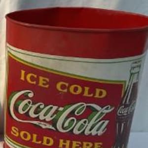 Classic Coca Cola Vintage Collector's Find Trash Can - Etsy