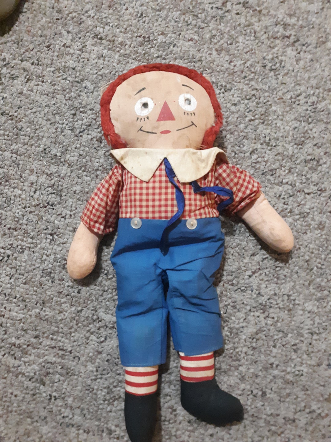 Antique Raggedy Andy Doll - Etsy