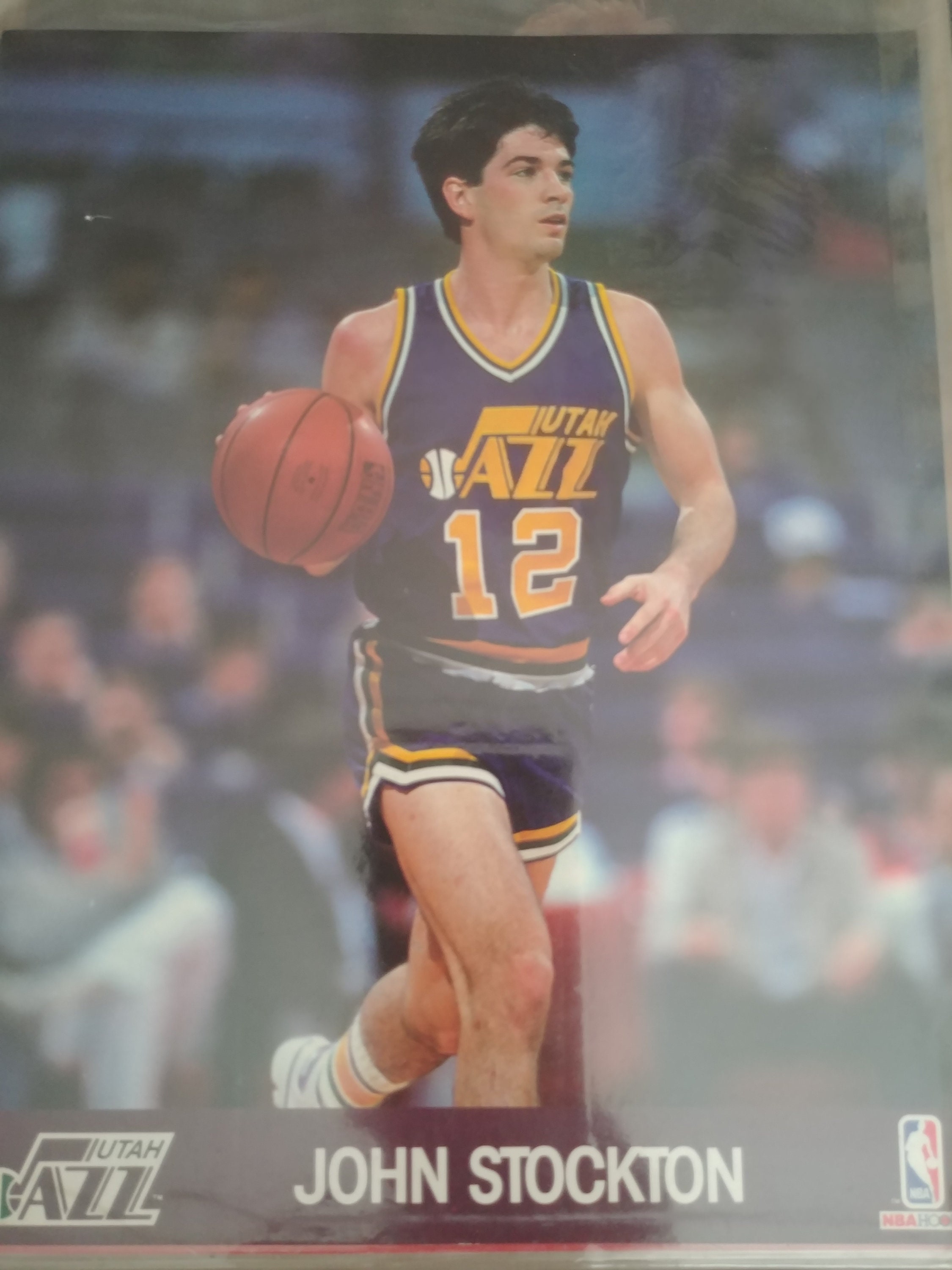 ストックトン John Stockton 8枚,25枚限定 サインカード 2枚 John Stockton Autographed 1989-90 Hoops Card #140 Utah Jazz