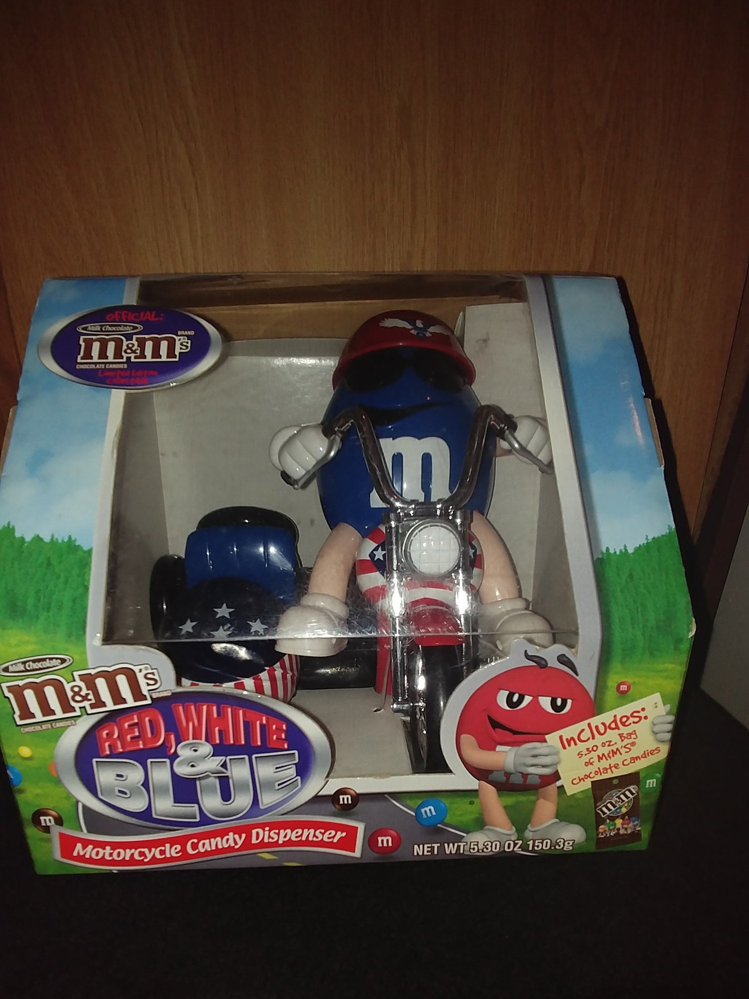M&M Red White and Blue Motorcycle Candy Dispenser Etsy