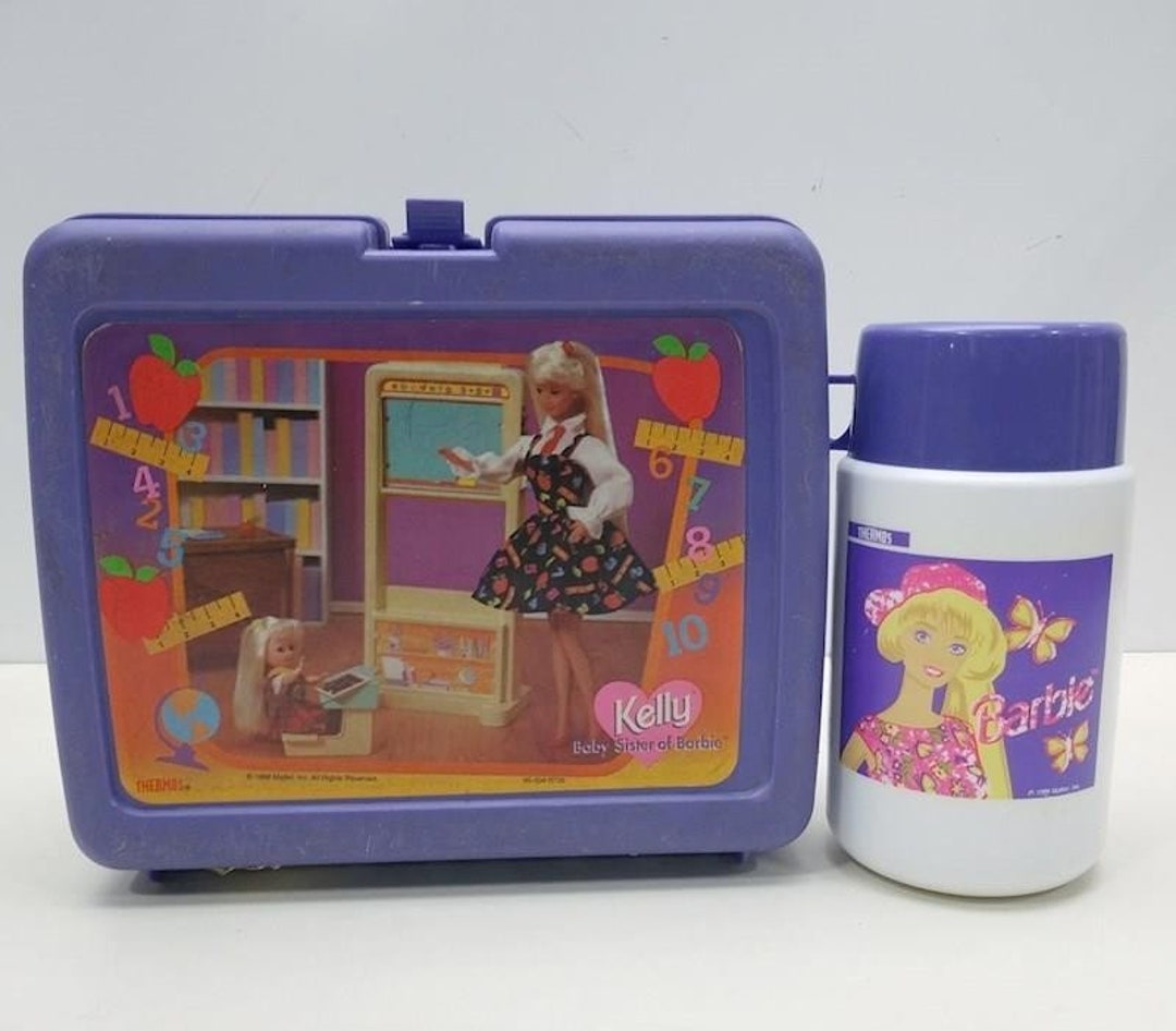 Vintage Barbie Lunch Box With Thermal 