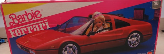 Barbie Red Ferrari Car Model Etsy Canada
