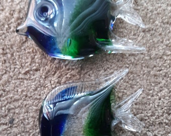 Vintage Glass Fish set