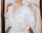 Vintage Blush Pink Lace Lingerie Slip Dress