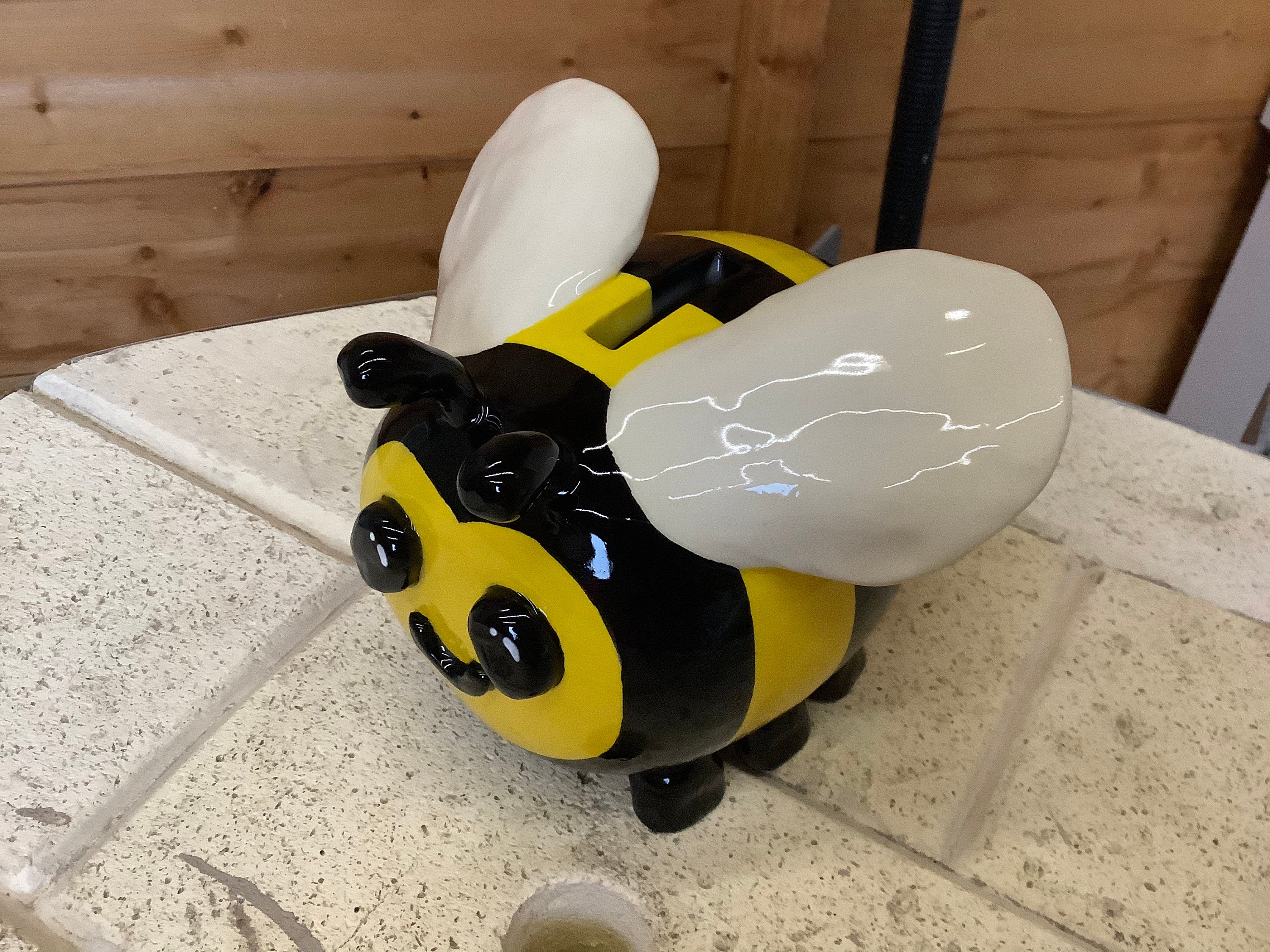 Bee money box ceramic piggy bank childrens savings pot Etsy