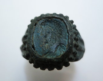 Antoninus Pius Kaiser Bronze Römer Ring 2/3 AD