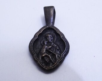 Mather Mary Alt Europisch Russisch-Orthodoxe Bronze Anhänger 19 AD