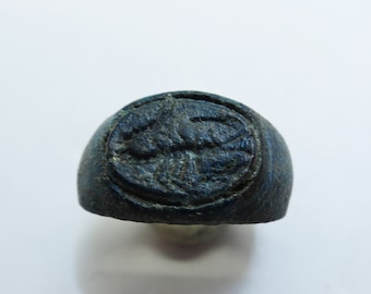 Legionär Skorpion Römisch Antike Bronze Ring 3/4 AD