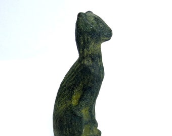 Egyptian Cat Ancient Bronze Statuette Goddess