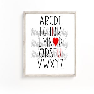 Te amo imprimible / Día de San Valentín imprimible / Descarga digital / JPG, PDF, PNG