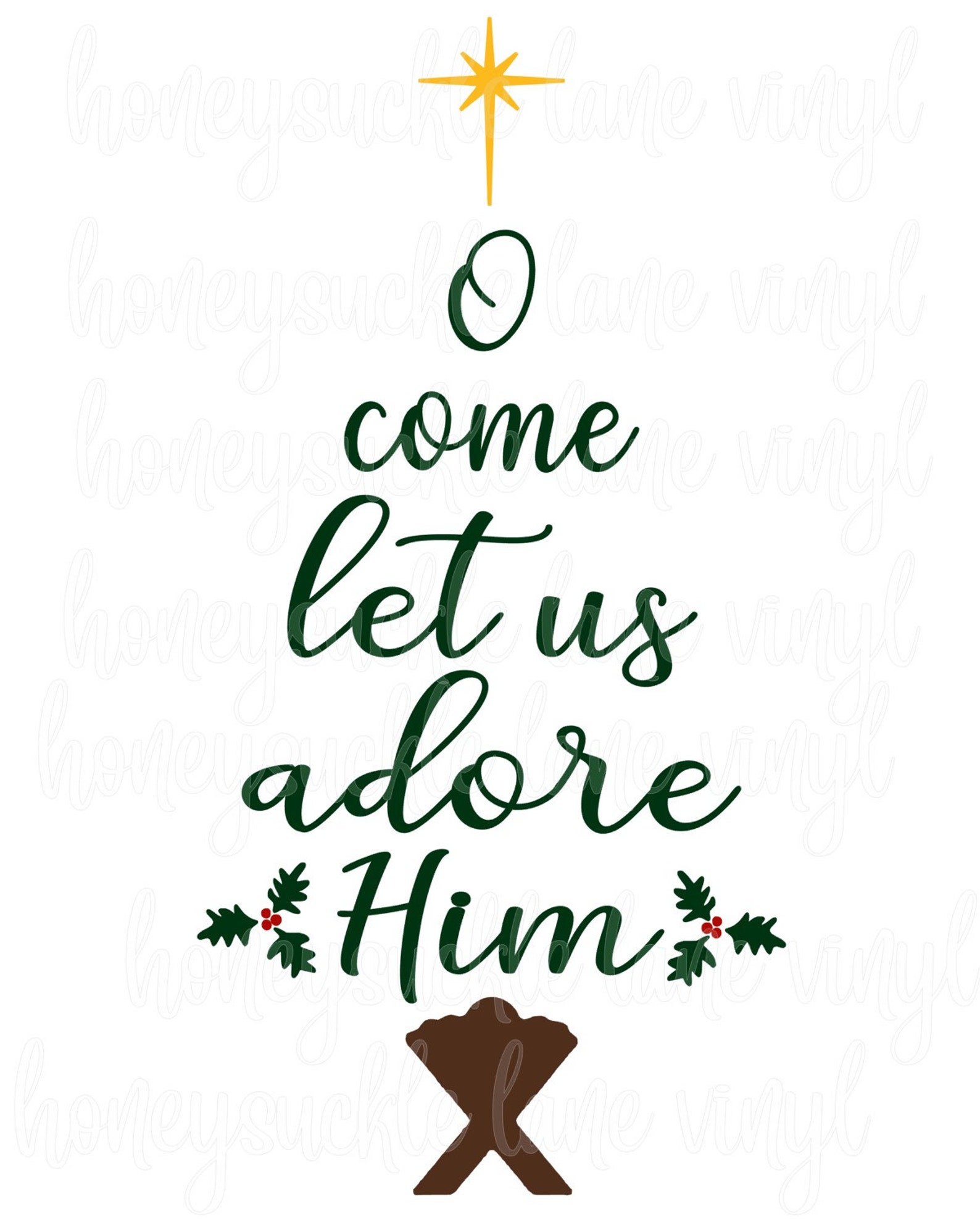 O Come Let Us Adore Him SVG/PNG/JPG - Etsy