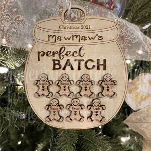 Gingerbread &quot;Perfect Batch&quot; Christmas Ornament/Craft download (1 SVG file, 1 PNG file, 1 JPG file)
