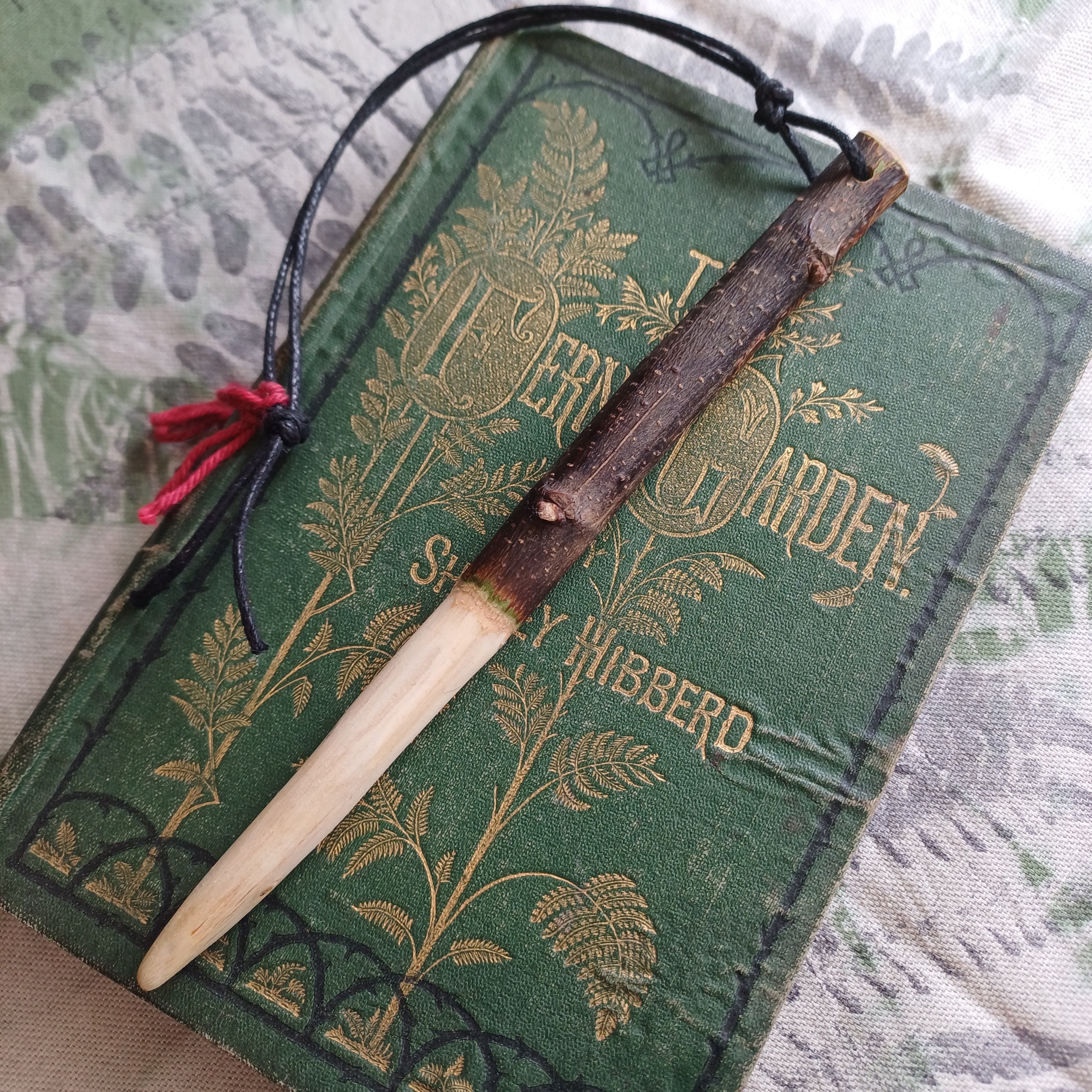 Wrist held Chestnut Wood Wand Pendant, Hope, Power, abundance, longevity, Druid wand, Pagan, Wicca Wand, Witchcraft, Witches Wand,
