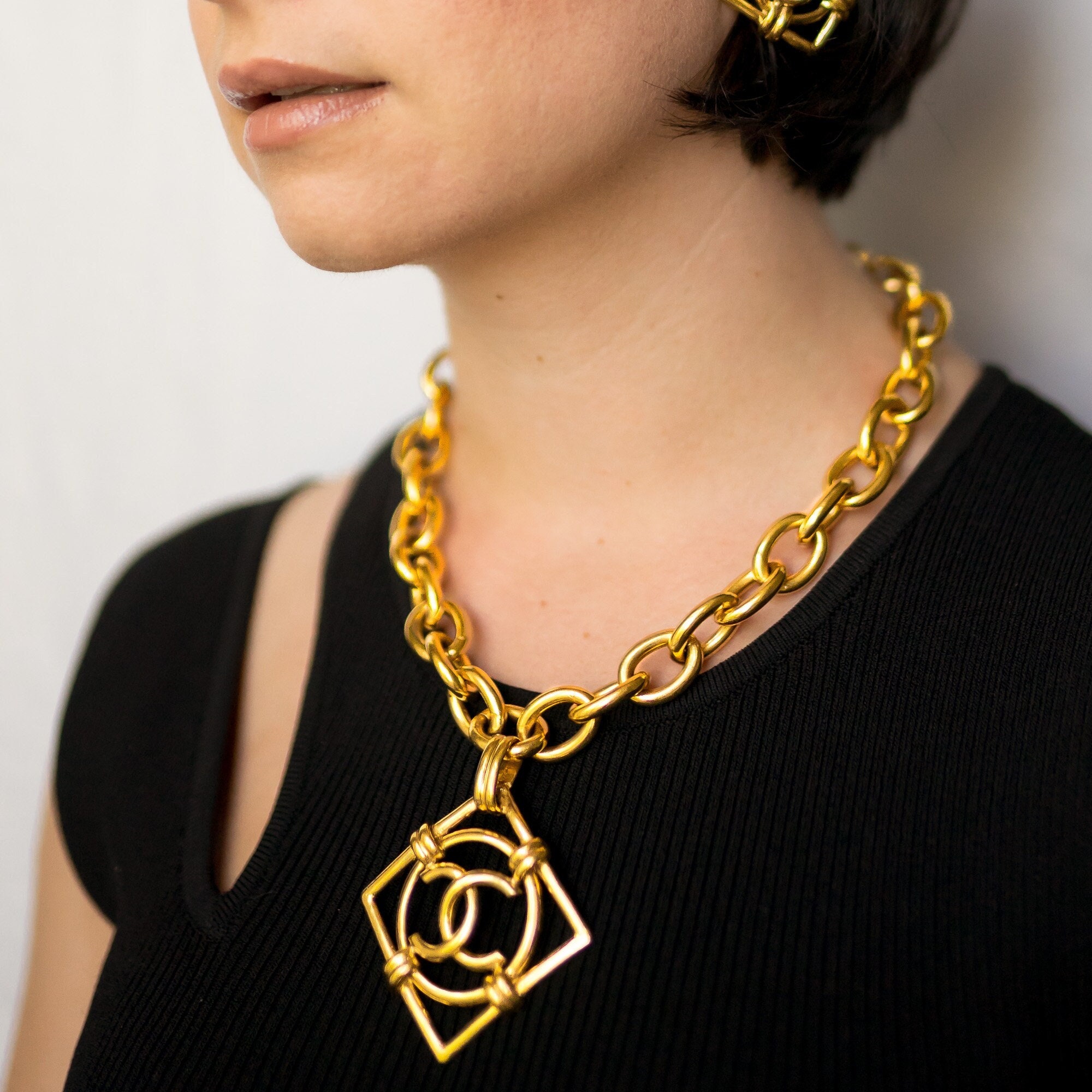 Chanel Vintage Chain Gold Plated 