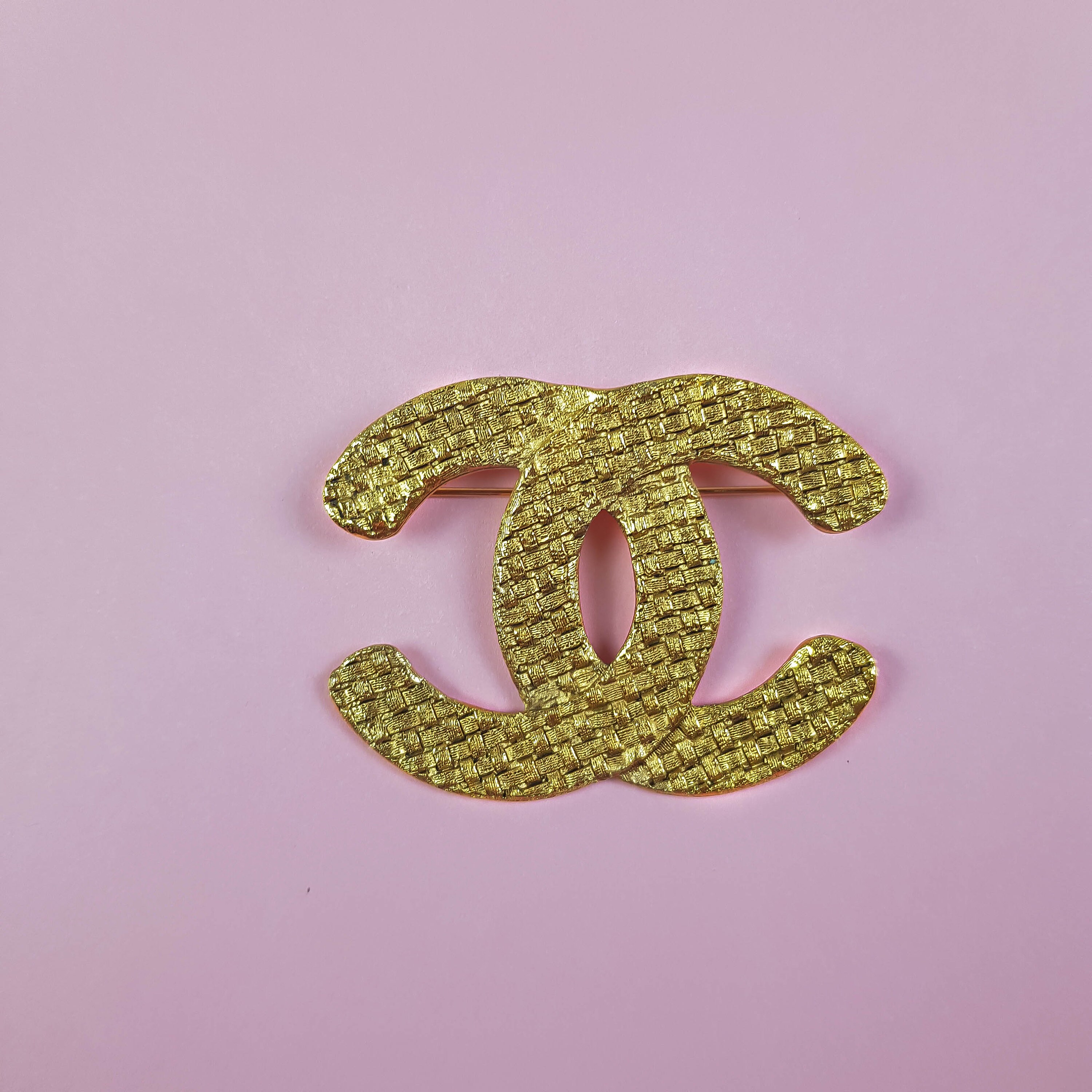 Chanel Logo CC Wovel Style Brooch From Collection 29 Chanel Etsy