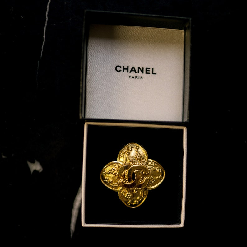Chanel Vintage Brooch Chanel Floral Brooch from the 90 Etsy