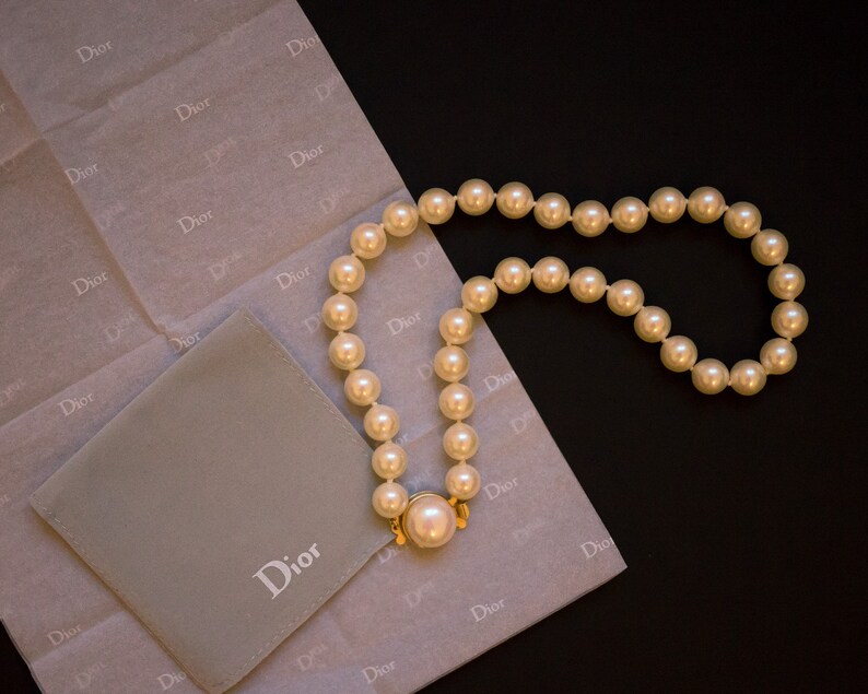 Christian Dior Pearl Necklace Dior Necklace Dior Iridensence Etsy