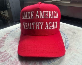 Trump Caps - 2025 USA-Embroidered Hat Trump - Make America Wealthy Again  -Hat Election Campaign- Baseball Cap-Maga..+