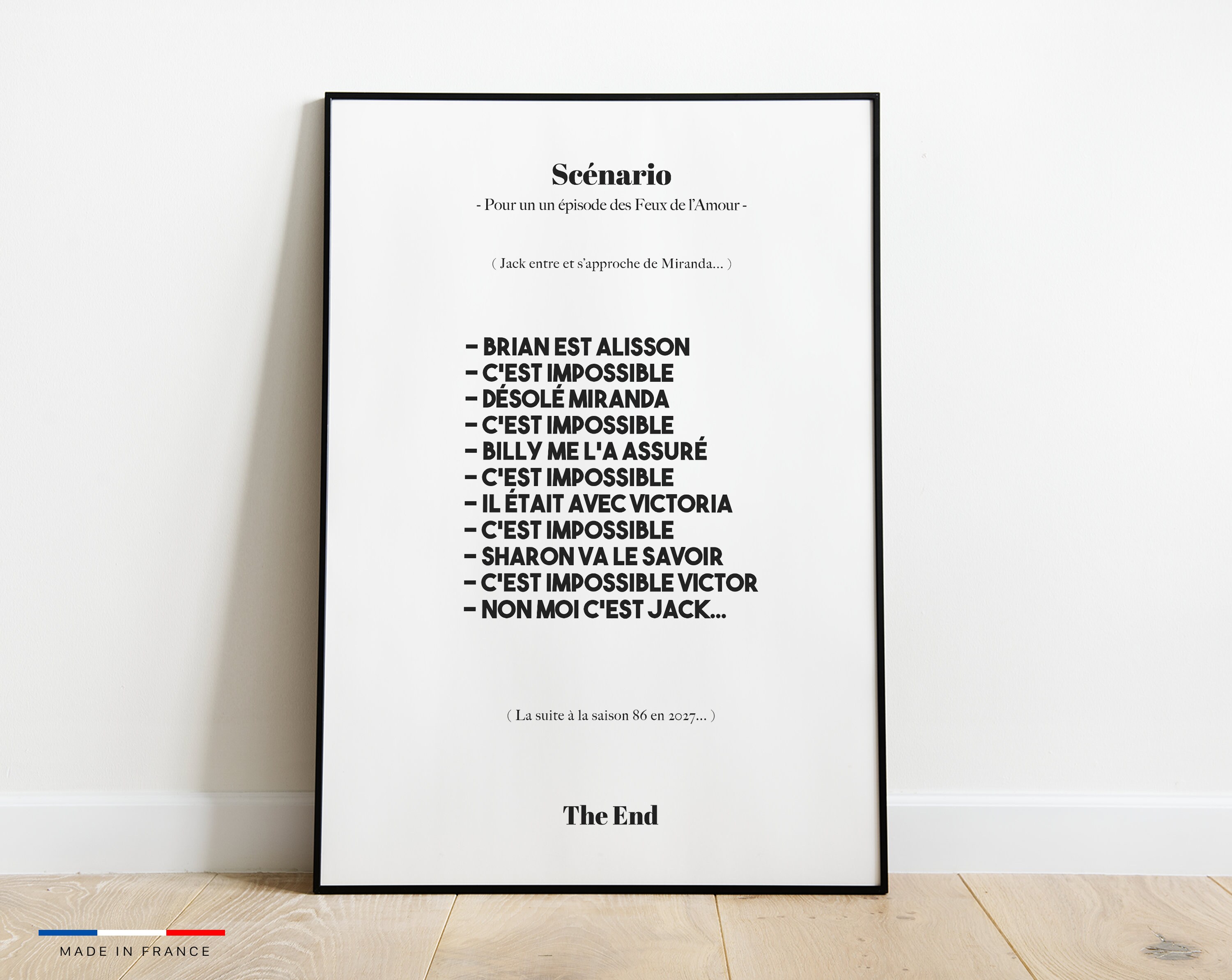 Scénario Pour Un Episode Des Feux de L'amour - Affiche