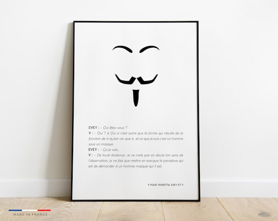 V FOR VENDETTA TYPOGRAPHY QUOTES SMALL POSTER ART PRINT A3 SIZE GZ2080