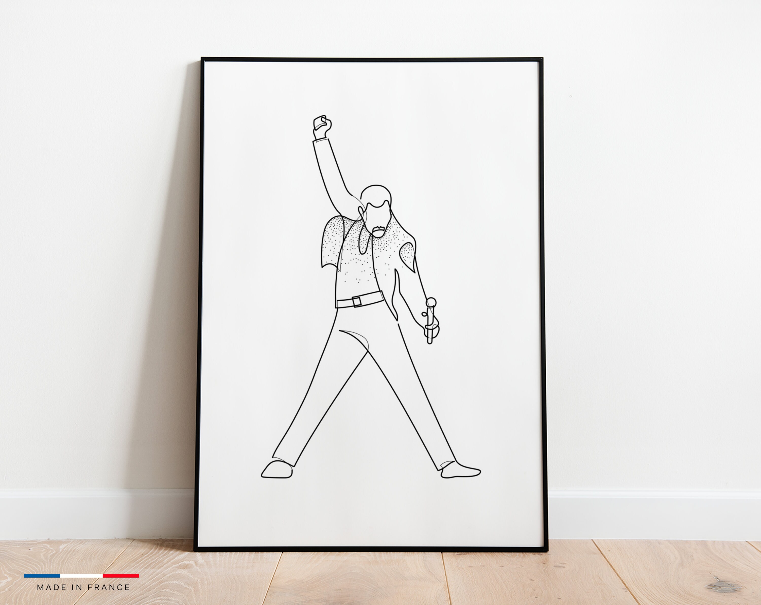 Freddie Mercury Minimalist - Affiche Queen