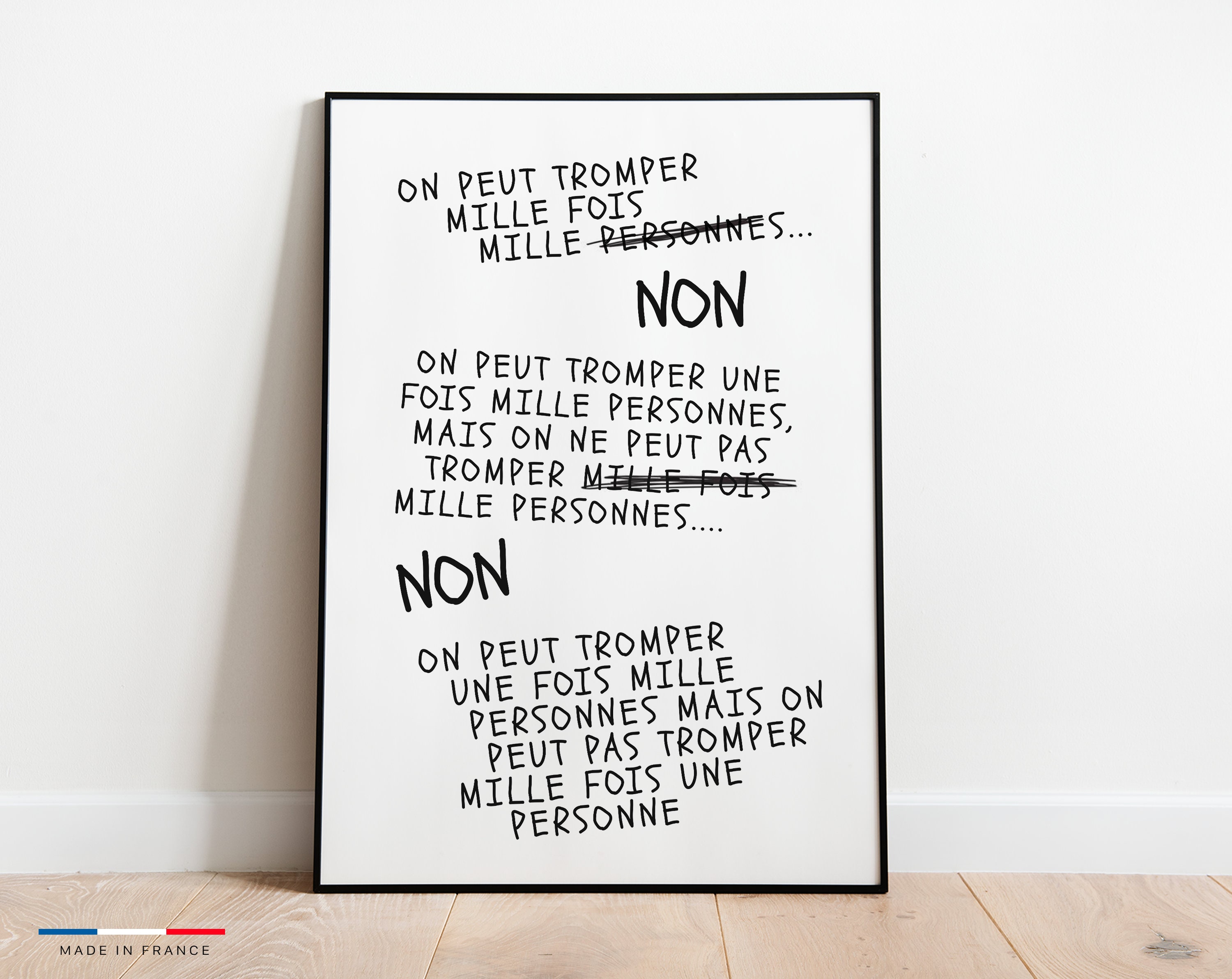 On Peut Tromper Mille Fois Une Personne - Affiche Film Cité de La Peur Made in France