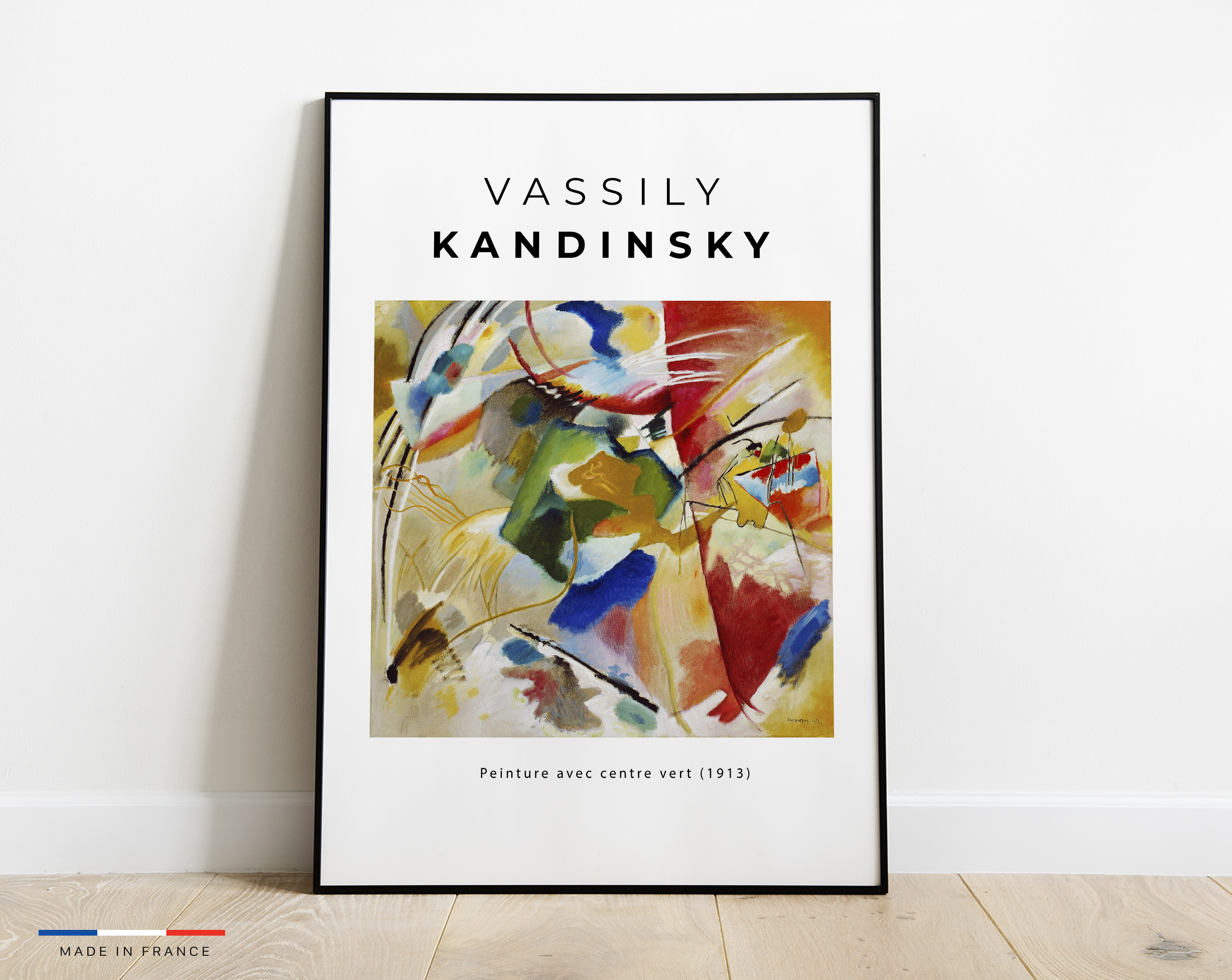 Affiche Peinture avec Centre Vert - Poster Kandinsky