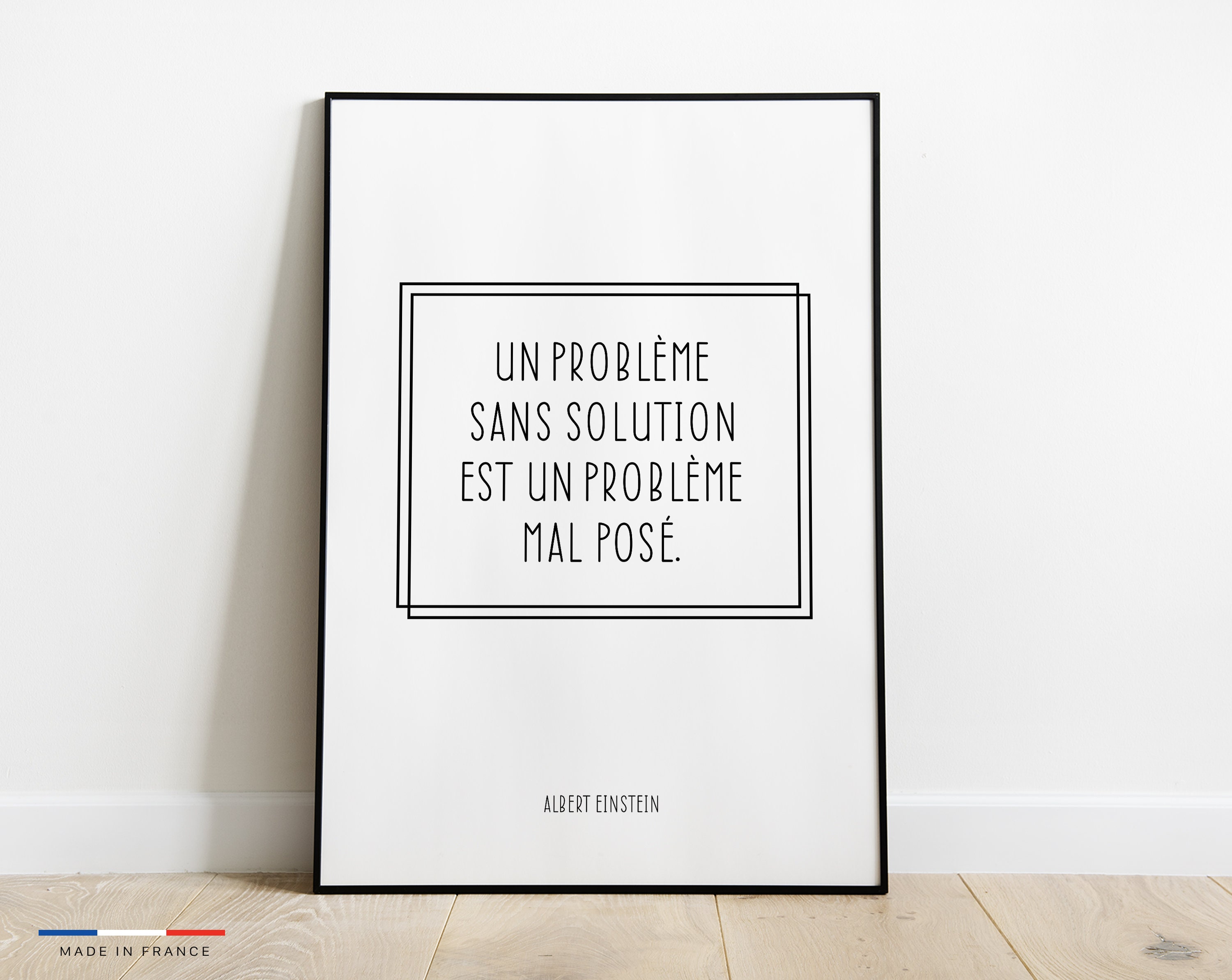 Affiche Un Problème Sans Solution - Poster Albert Einstein