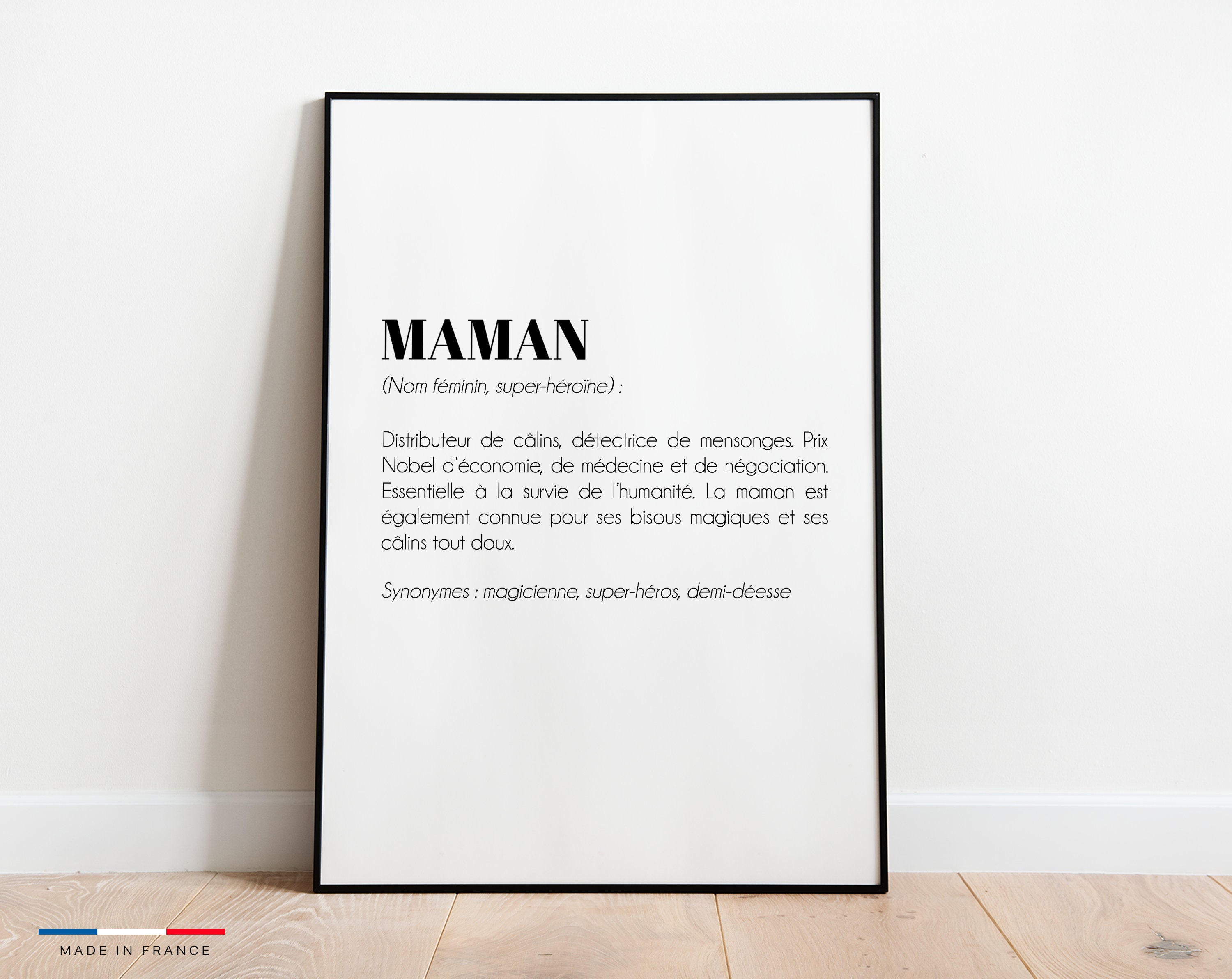 Définition Maman - Affiche Pour Offrir à Sa Mère