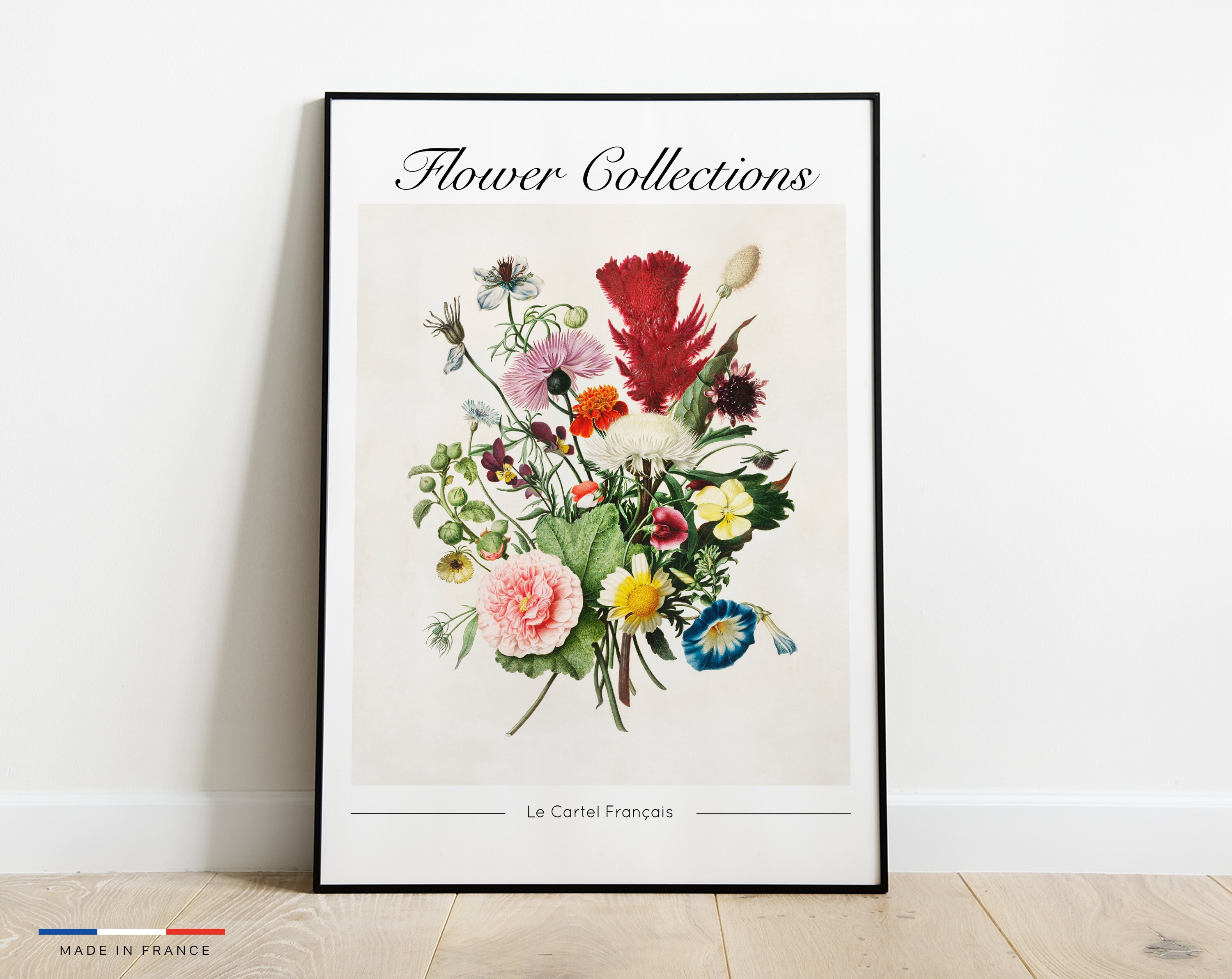 Flower Collections - Affiche Vintage Bouquet Fleurs