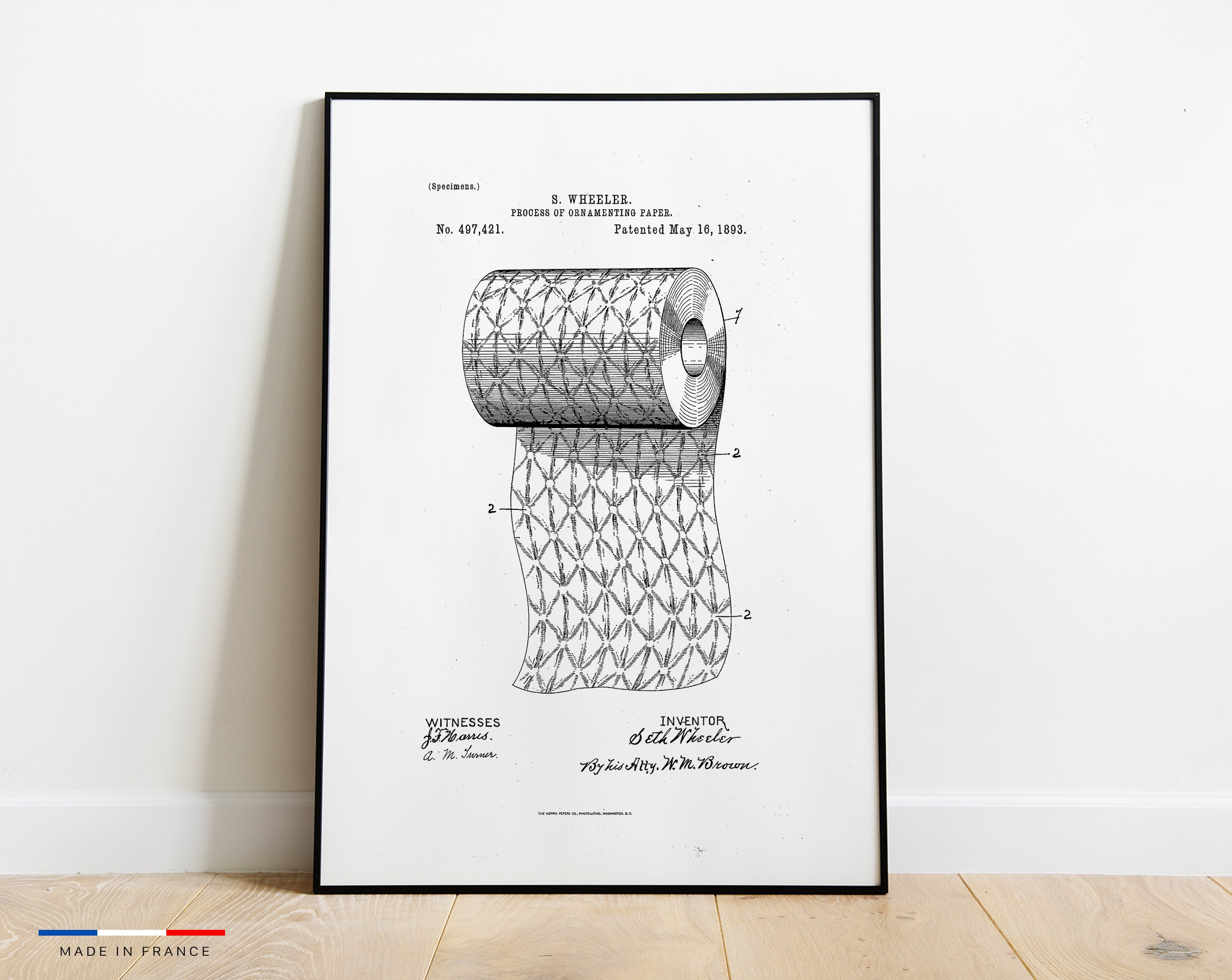 Brevet Papier Toilette - Affiche