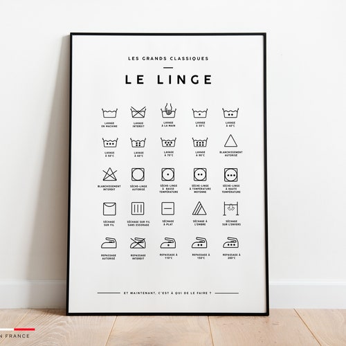 Le Linge - Poster for laundry and laundry