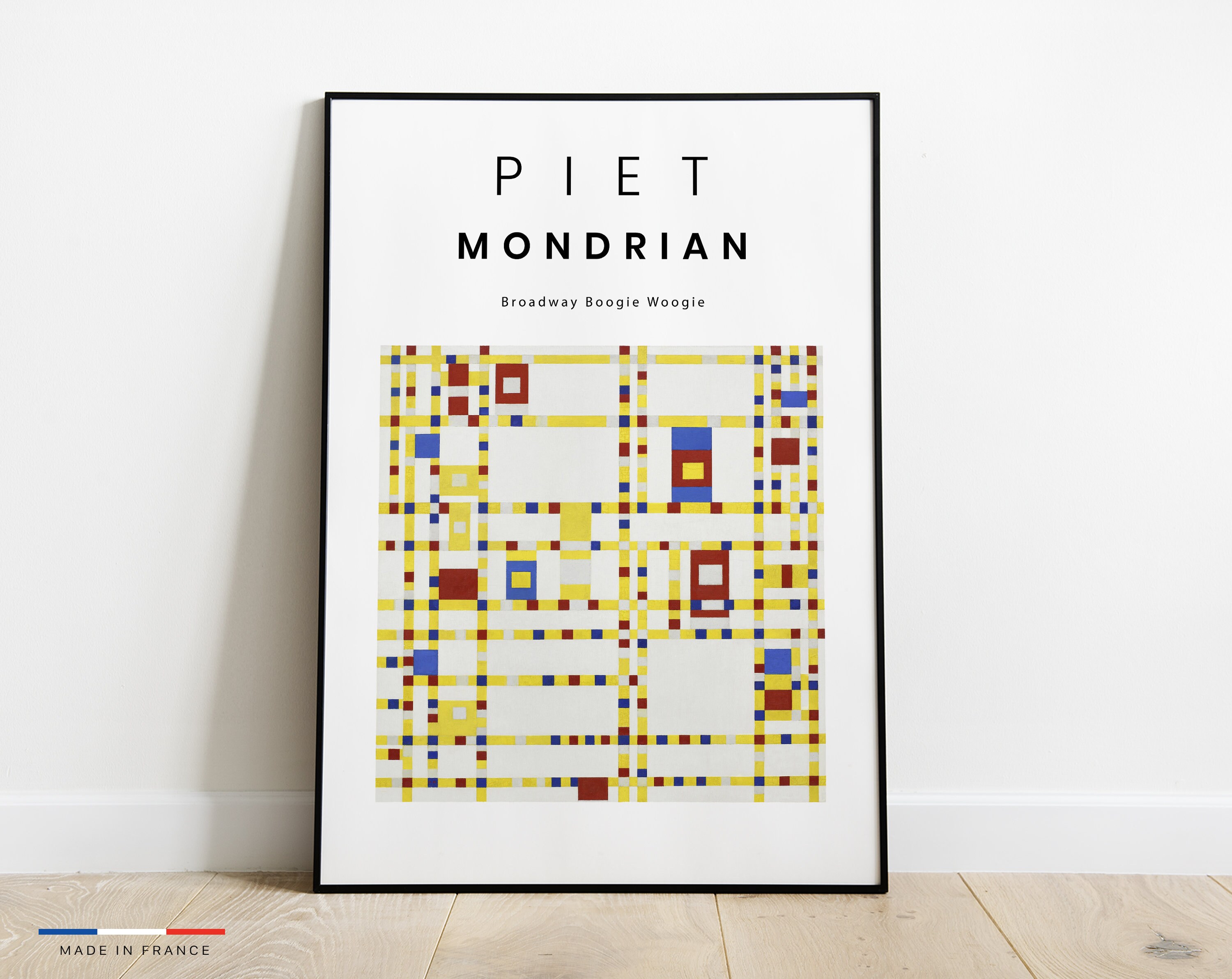 Affiche Broadway Boogie Woogie Piet Mondrian - Poster Abstrait Pictural