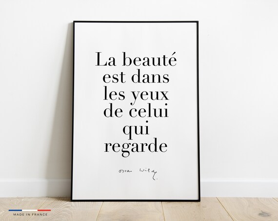 Affiche Citation Oscar Wilde Poster Typographique Etsy France