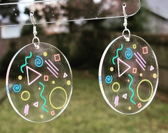 90s-Inspired Acrylic Earrings
