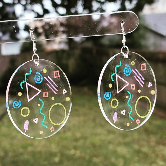 90s Inspired Acrylic Earrings