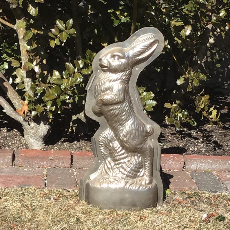 Rare Vintage Huge Walking Rabbit Two Part Metal Chocolate Mold - Etsy