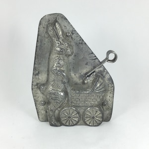 Anton Reiche Rabbit and Pram 2 Part Metal Chocolate Mold