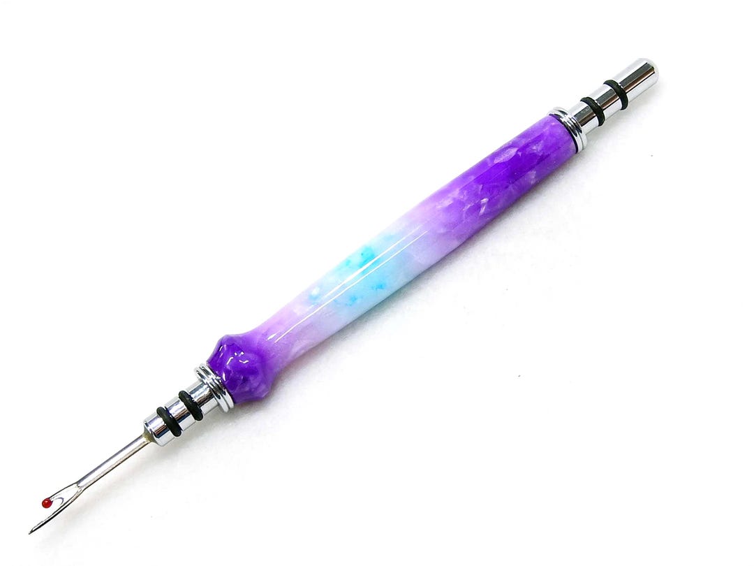 Seam Ripper and Stiletto (awl) - Double Ended, Winter Blossom Purple ...