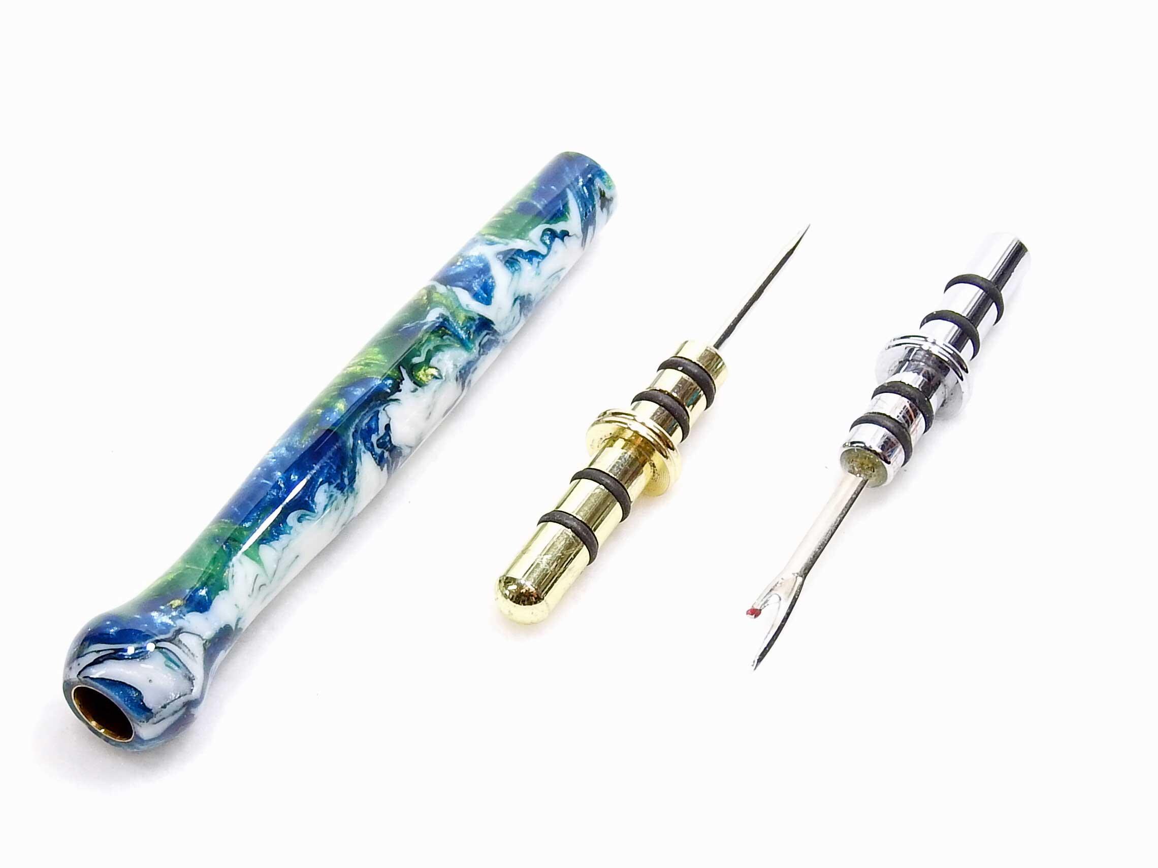 Emerald Ripper Handmade Double Seam Ripper: Sapphire Blue Emerald Marble Acrylic ...