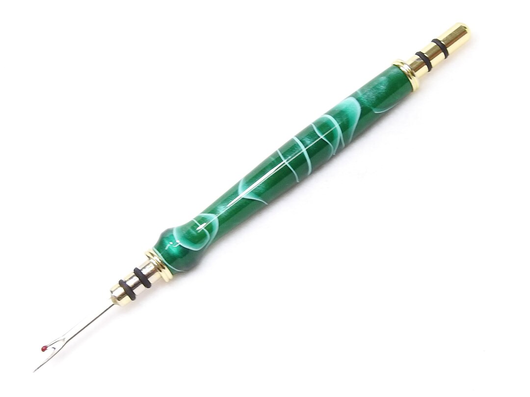 Emerald Ripper Seam Ripper and Stiletto Double Ended, Emerald Green, Light Green, W ...