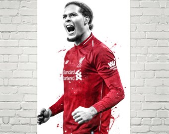 Poster A3 Virgil van Dijk Liverpool Football Club Futbol Cartel Deporte 02