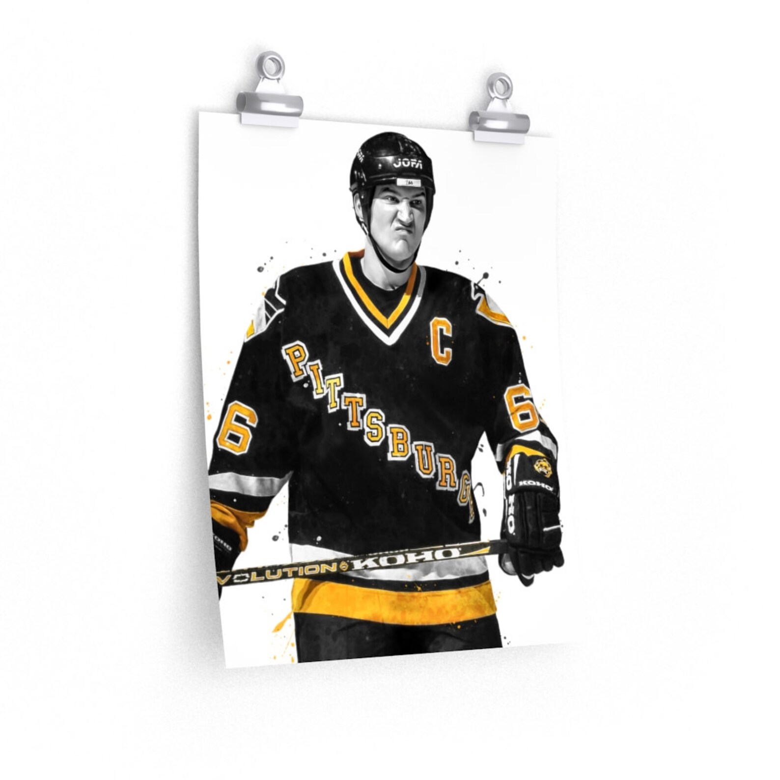 Mario Lemieux Pittsburgh Poster Canvas Hockey Print Sports - Etsy