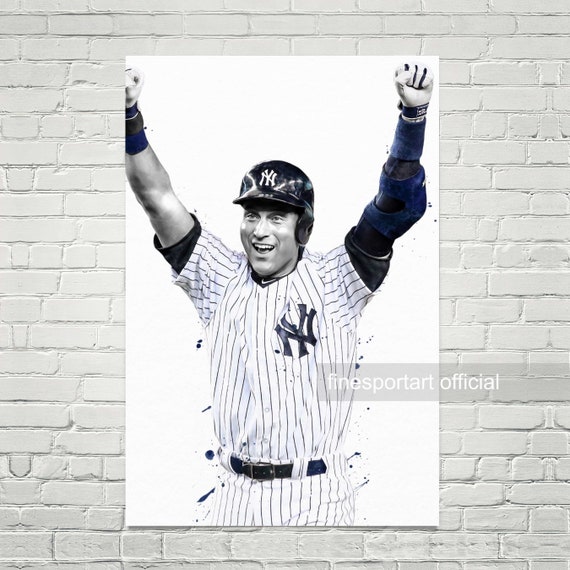 Derek Jeter New York Poster Canvas Baseball Print Sports 