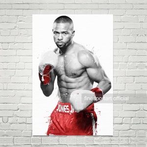 Póster deportivo, lienzo, impresión de boxeo, arte de pared deportivo, decoración de la habitación de los niños, cueva del hombre, regalo