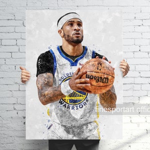 Cartel de Gary Payton II, lienzo, impresión de baloncesto, arte de pared deportiva, cueva del hombre, regalo, decoración de la habitación de los niños