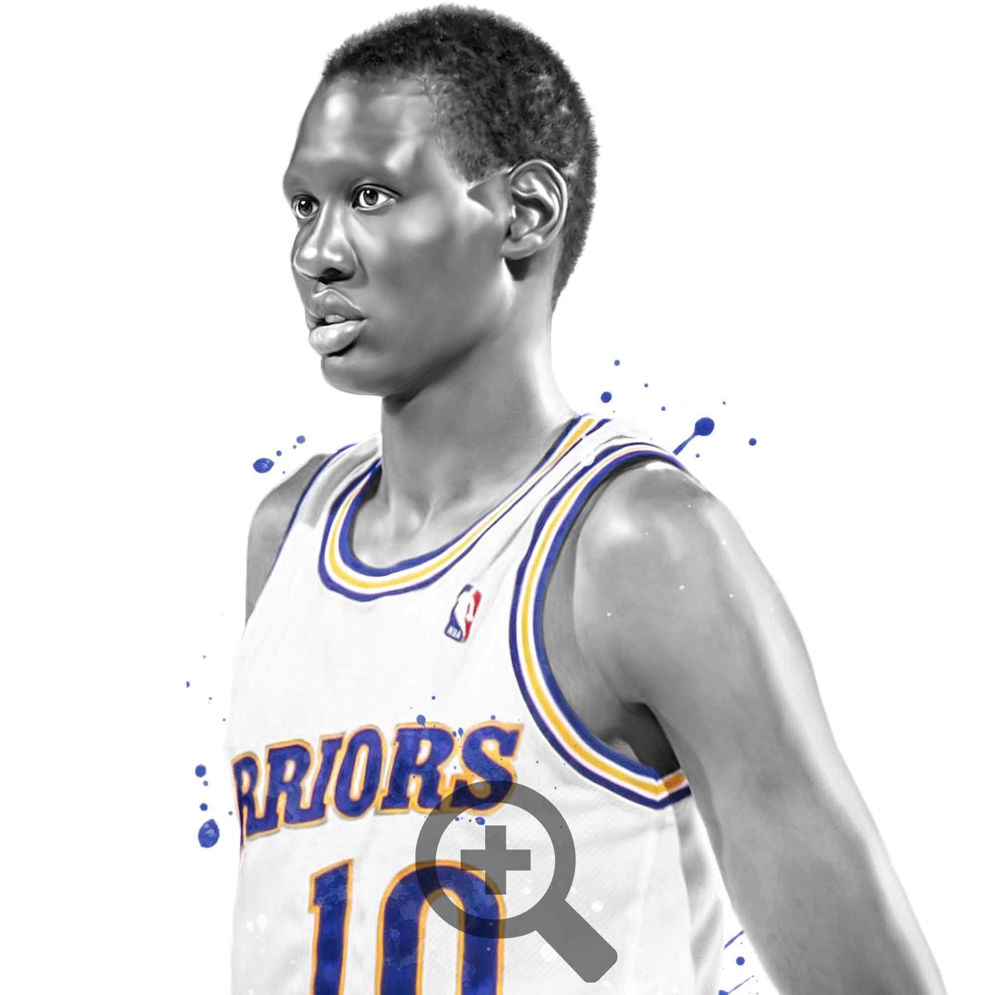 Manute Bol Warriors poster Basketball print Sports wall art | Etsy