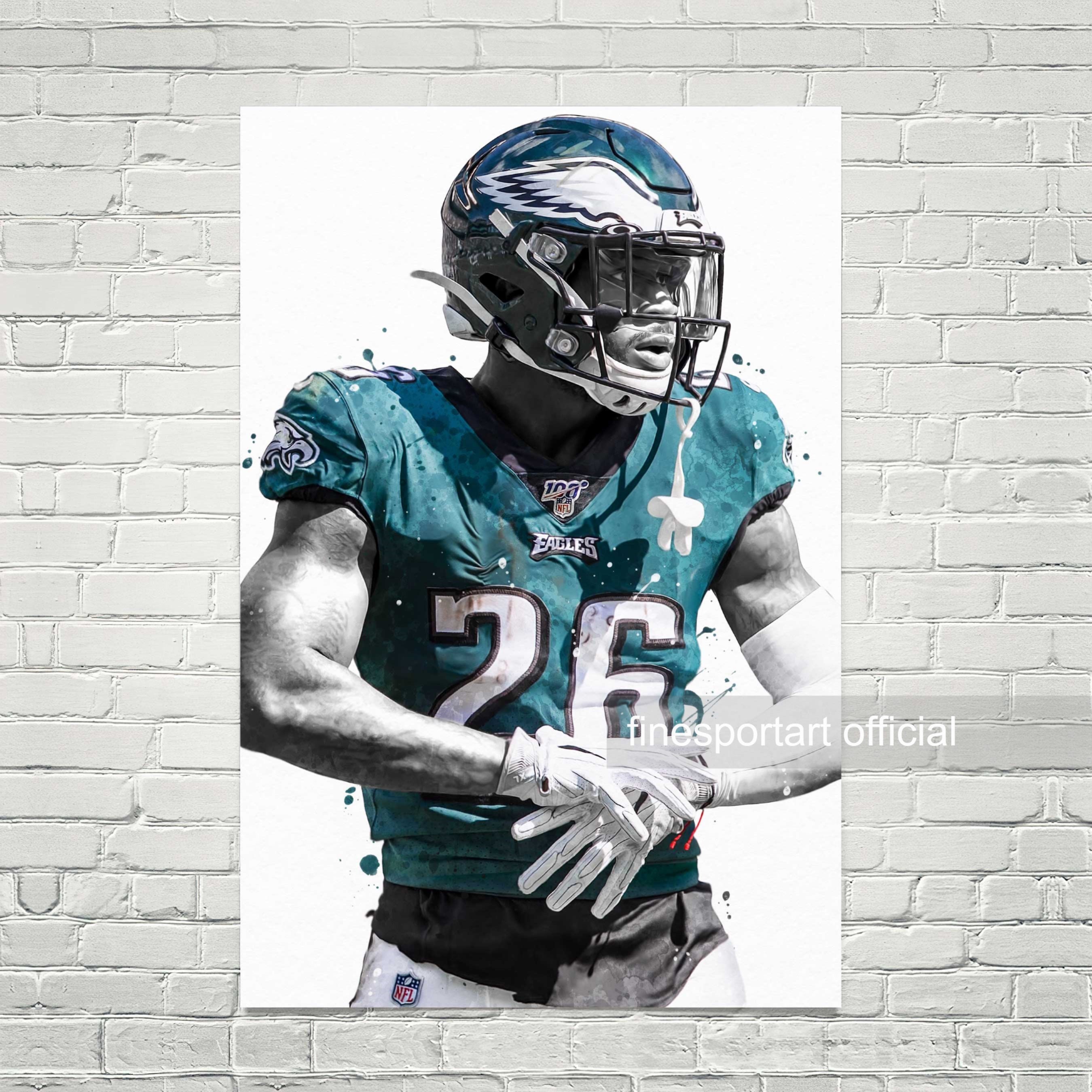 Miles Sanders Authentic Signed Green Pro Style Jersey Autographed