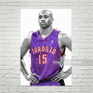 Plakat Carter Toronto, płótno, wydruk koszykówki, sztuka ścienna sportowa, dekoracja pokoju dziecięcego, jaskinia mężczyzny, prezent