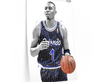Penny Hardaway Orlando Poster, Canvas, Basketball Print, Sports